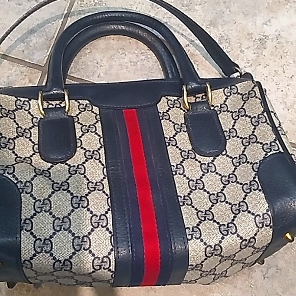 SOLD~Gucci Sherry Line Boston Bag - Picture 7 of 12